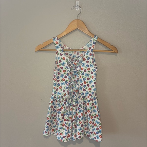 VINTAGE 90s Y2K Basic Editions Floral‎ Little Girls Sleeveless Dress Size 4/5 - Picture 7 of 7